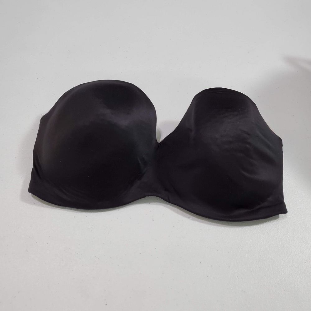 Lilyette Women Bra 36DD Black NO STRAPS Underwire Padded Smooth READ